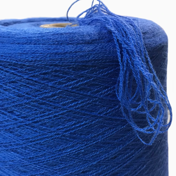 Factory stock wool dyed yarn 28NM/2 15% fluffy wool 85% acrylic blended yarn for knitting sweaters
