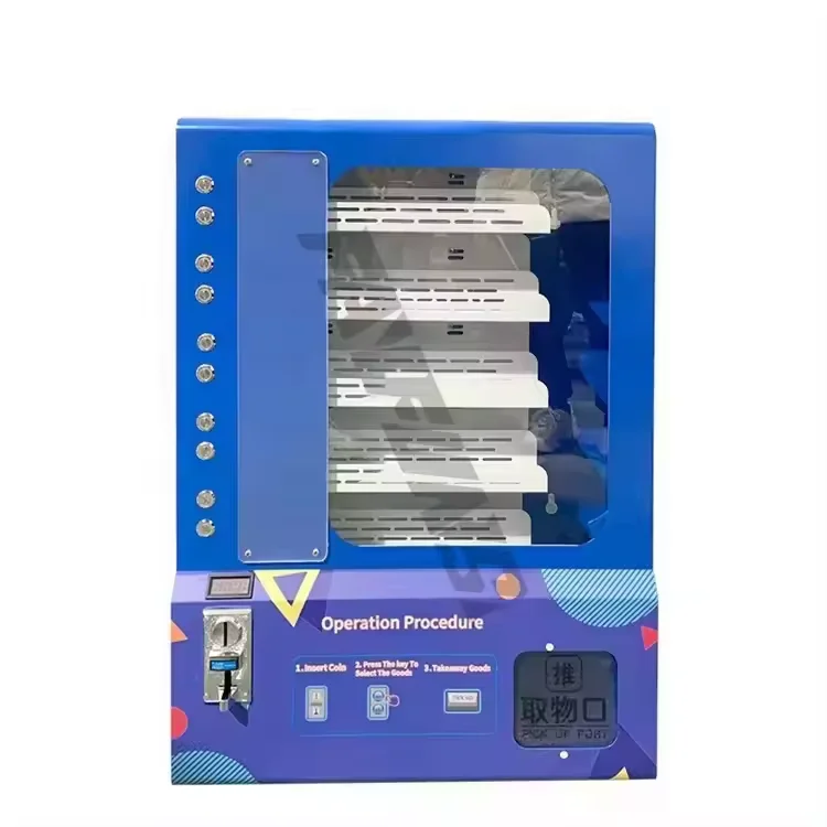 Funpark Hot Selling Blue Combo Vending Machine Small Metal Machine for Foods and Snacks Coin Payment System Sale