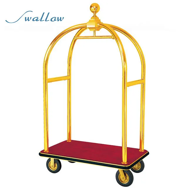 Bellman trolley luggage cart for Hotel Use,Hotel luggage car Crown transportation car lobby trolley