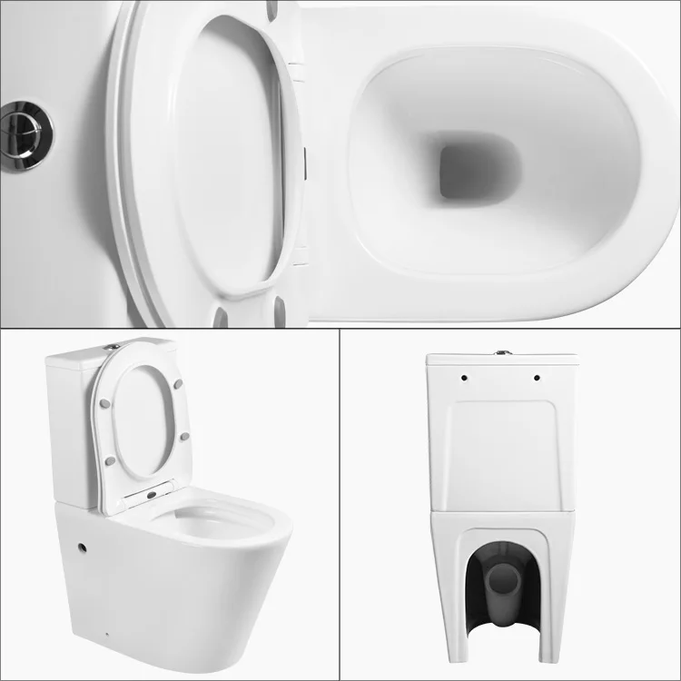 Kidoir Toilette Big Size Square and Round Rimless Tornado One Piece Two Piece Toilet Inodoro of White CE Watermark Toilet
