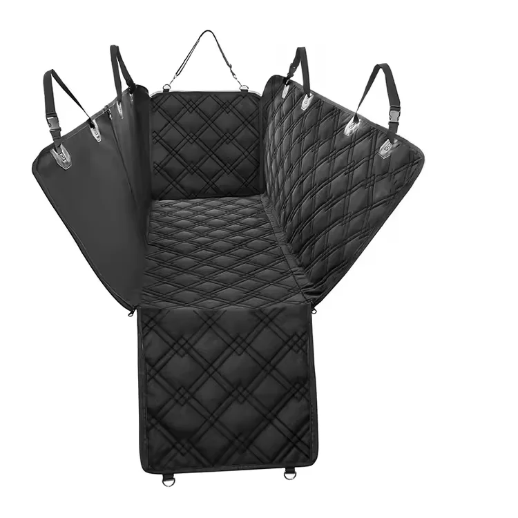 New Unique Design Full Dog Seat Covers Car Protection-Doors Backseat Extra Durable Zippered Side Flap Waterproof Pet Seat Cover
