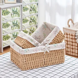 Willow Wicker Basket  Gift Hampers Table Stackable Fruit Rattan Storage Basket