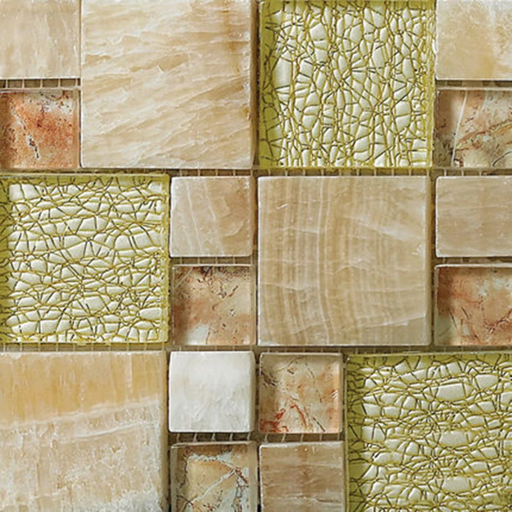 Factory crystal glass mosaic wall decoration kota stone flooring carrara white natural backsplash stone mosaic for sale