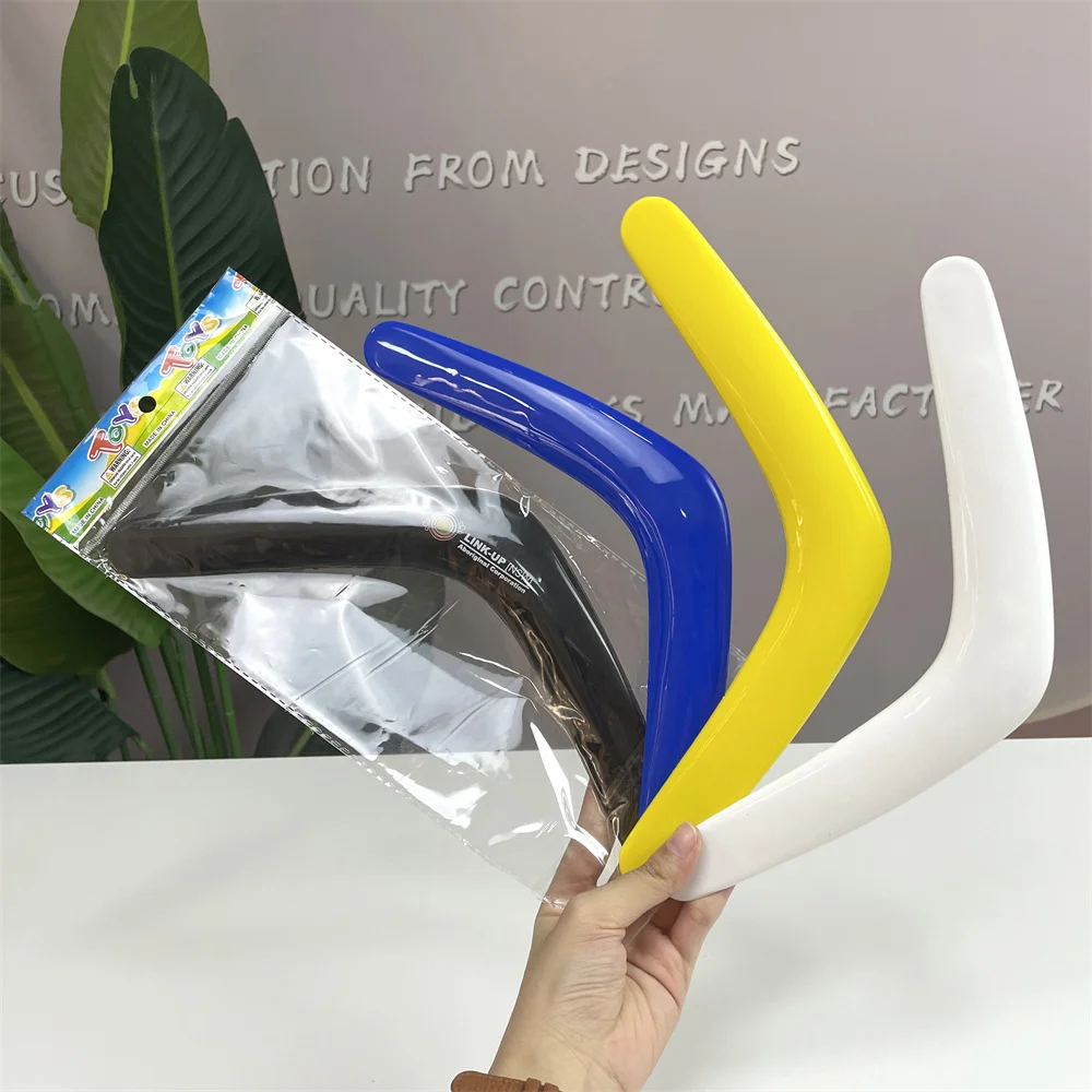 Promotional Gifts OEM Custom Logo Multicolor V Shape Flying Disc Toy Plastic Boomerang