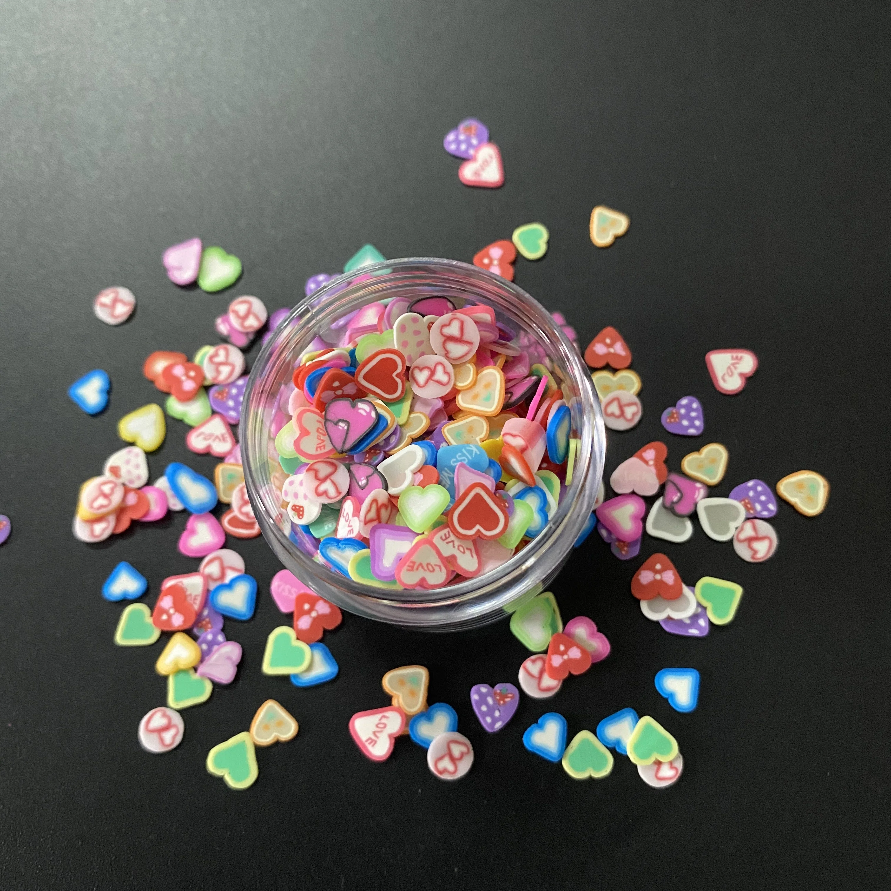 High Quality Polymer Soft Clay Fruit Slices Sprinkles 1kg 5mm 3D Polymer Clay Strawberry Lemon Slices For Slime