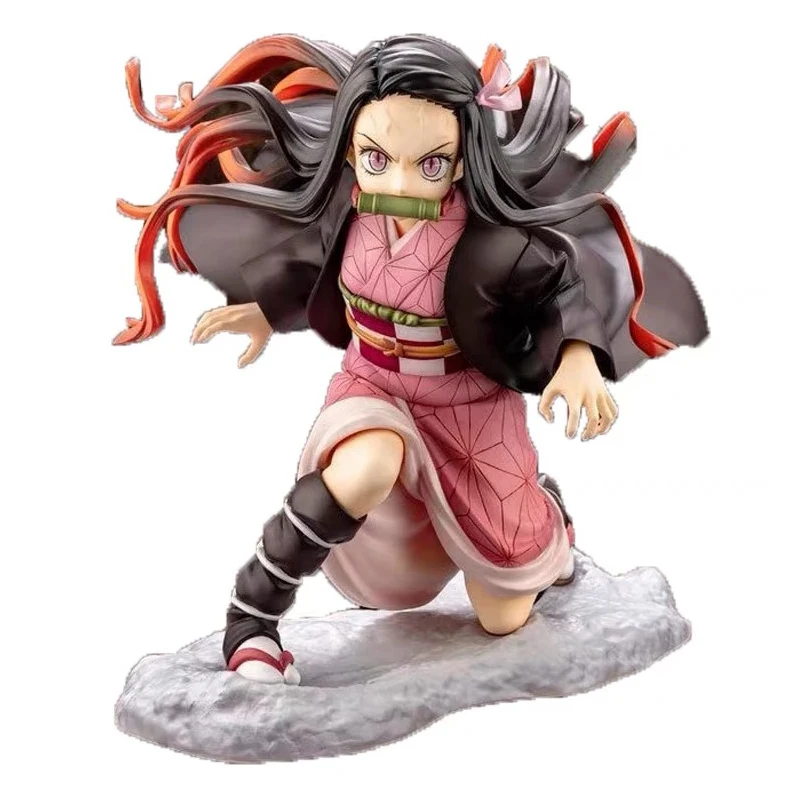 Anime Demon Slayer Kamado Tanjirou Nezuko Zenitsu Manga Statue Kimetsu No Yaiba Premium Edition Collectible Model Toys Decor
