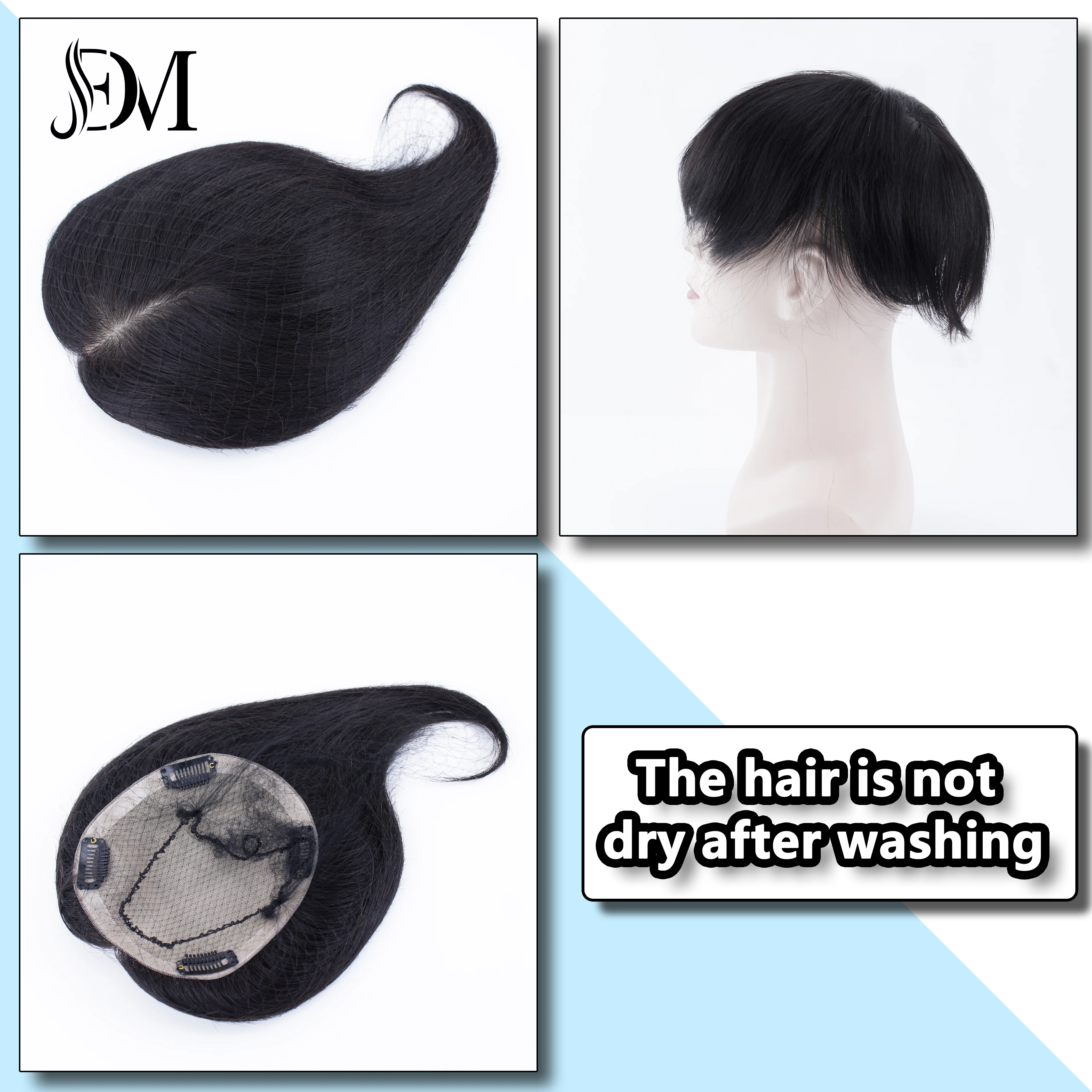 Wholesale Customization Swiss Lace 100% virgin Martin Human Hair 7*9 Hair Block Ladies Human Head Topper Wig