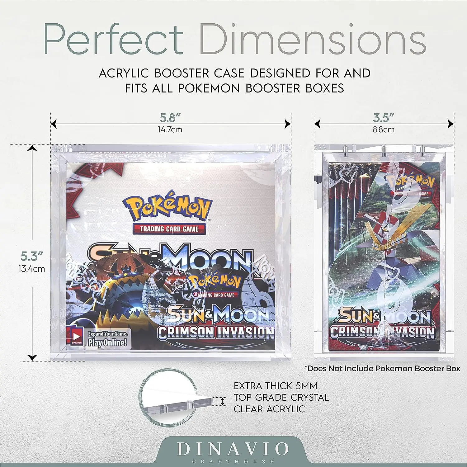 Custom Strong Magnet Uv Clear Acrylic Pokemon Etb Display Case Evolutions Booster Box Protector For Pokemon Etb