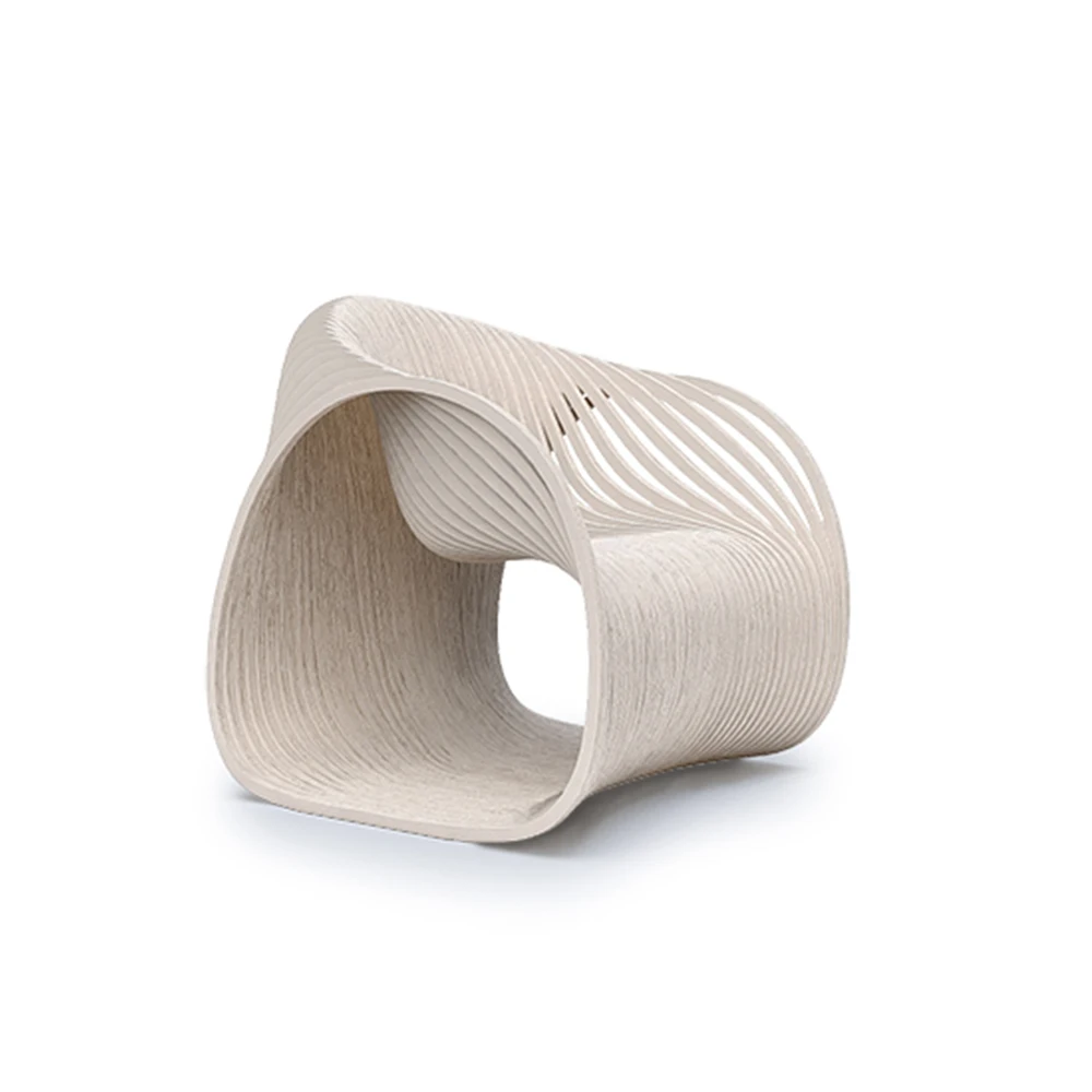 Solid wood single chair special-shaped seat stool designer design space home villa hotel room rest chair