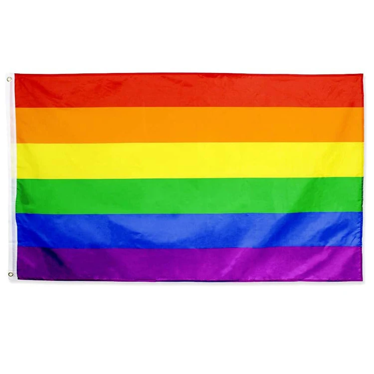 Wholesale Rainbow Banners 100% Polyester Light Flying Outdoor Indoor Lesbian LGBT Flags Gay Pansexual Progress Pride Flag