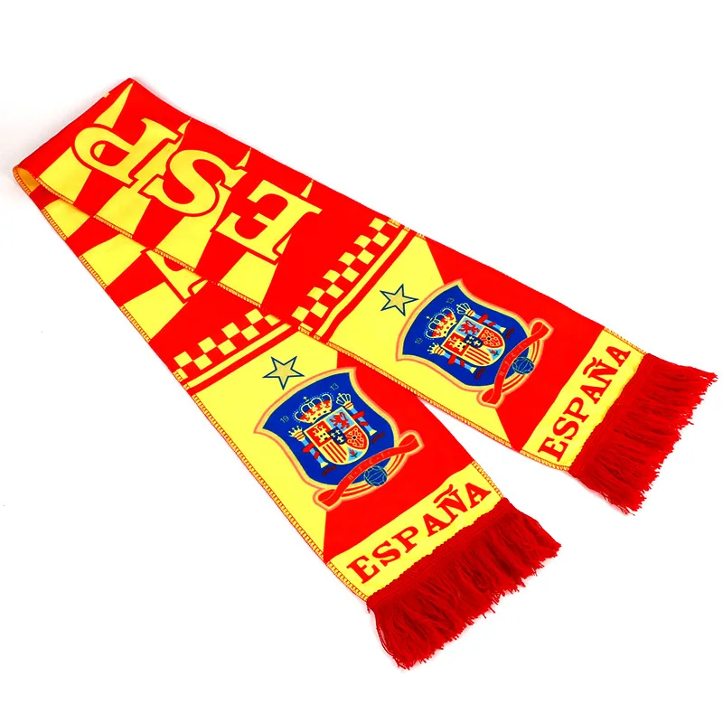 2022 Qatar world cup Custom High quality 100%acrylic football club knitted scarf Cheering Scarf Custom Soccer Argentina Scarf