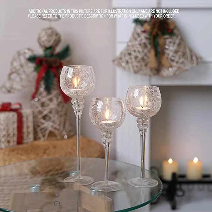 
Оптовая торговля ремесло стеклянная свеча банка на заказ прозрачный хрустальный чайный свет подсвечник украшение дома 