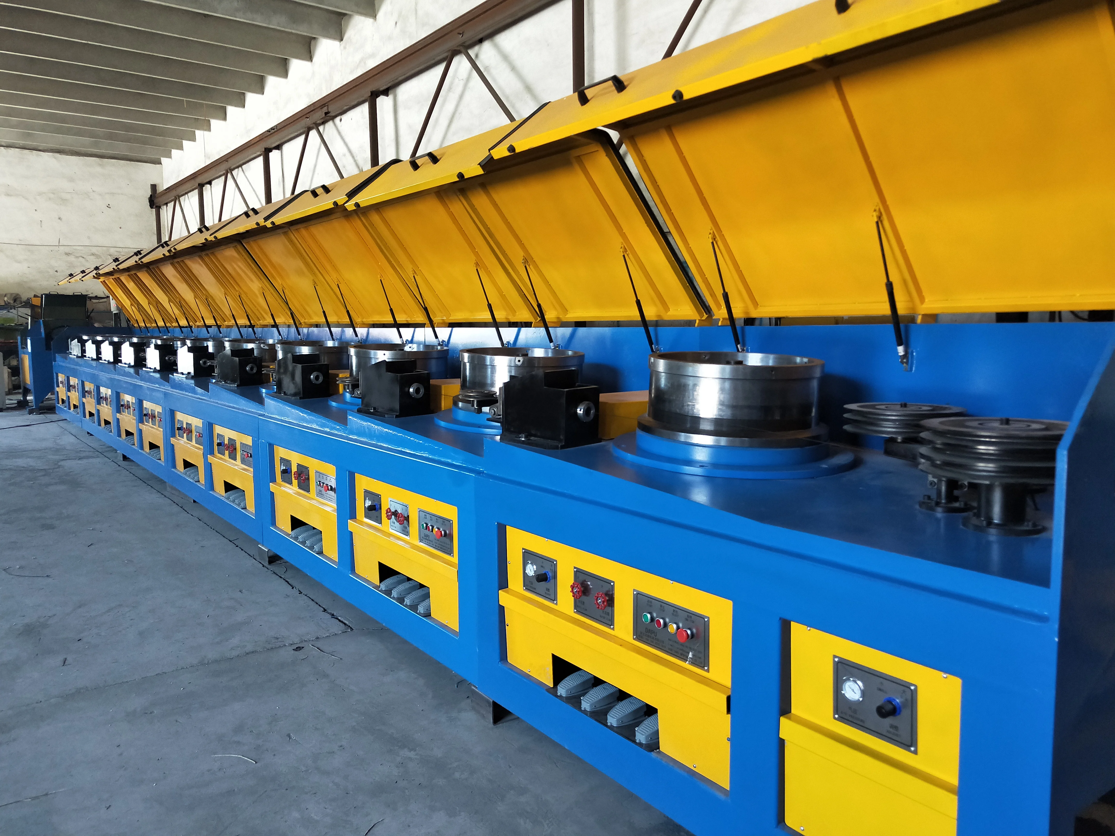 Automatic fine motorized steel straight line wire drawing machine factory price