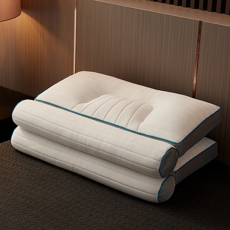 Ergonomically protected cervical spine knitted cotton breathable buckwheat cassia bed pillow