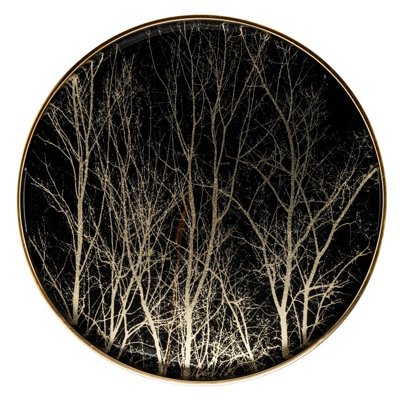 Factory wholesale crafts home decor luxury round plastic coffee table black ottoman tray