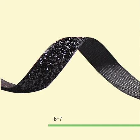 5/8' (16mm) Single Face Stretch Color Glitter Velvet Ribbon Elastic Fabric Nylon Material with Solid Pattern for Hair Band Gift