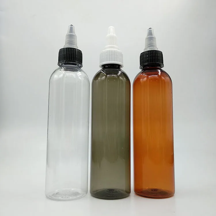 120ml 4oz Dropper PET Twist Top Cap Applicator liquid Squeeze Bottle for sauce use