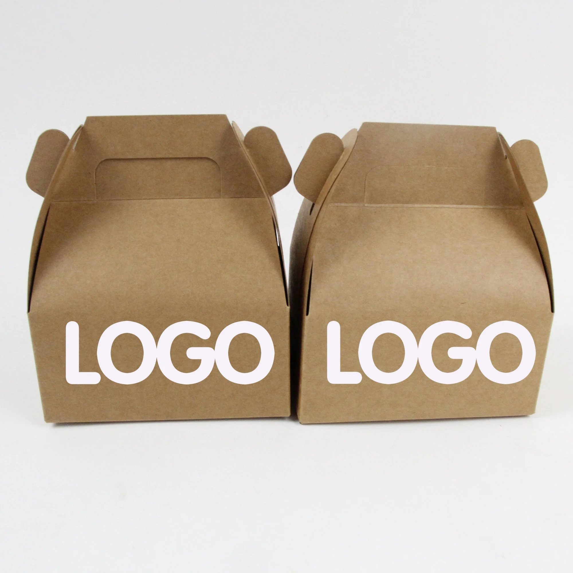 Wholesale Cheap 14 Inch Plain Tiered Paper Carrier Box Rigid Recyclable Paper Cake Box 12 Inch For Pies Pastries Cookies