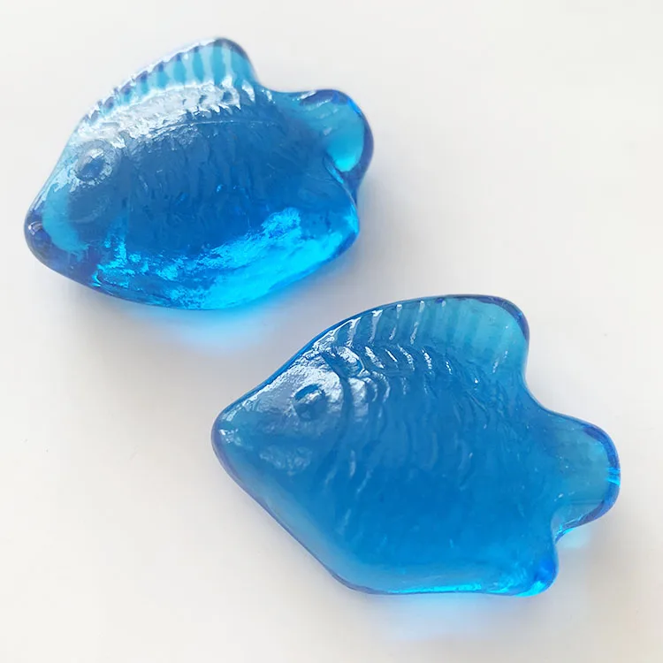 
Glass Pebbles Glossy Home Decorative Vase Fillers Fish Shaped 