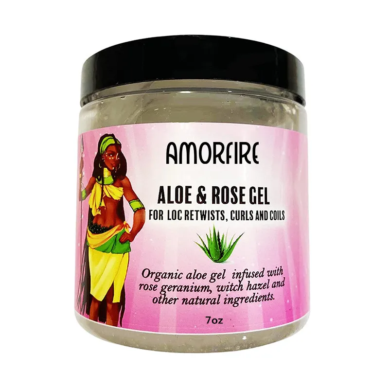 Amorfire Private Label All Day Lock Extra Hold 4C Hair Styling Twist Loc Edge braid hair gel vendor shine and jam gel 5.3oz