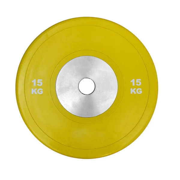 Factory custom gym weights equipment fitness weight lifting cast iron bumper plate 15kg competition weight plates