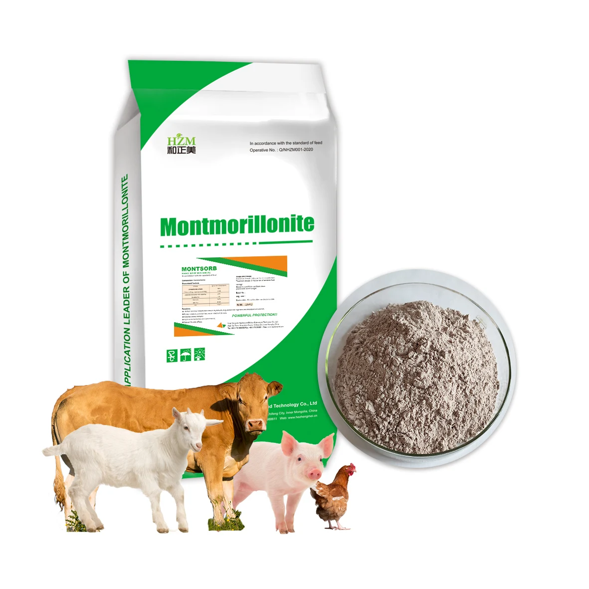 Feed Grade Montmorillonite Poultry Toxin Binder Pig Toxin Binder Anti Diarrhea