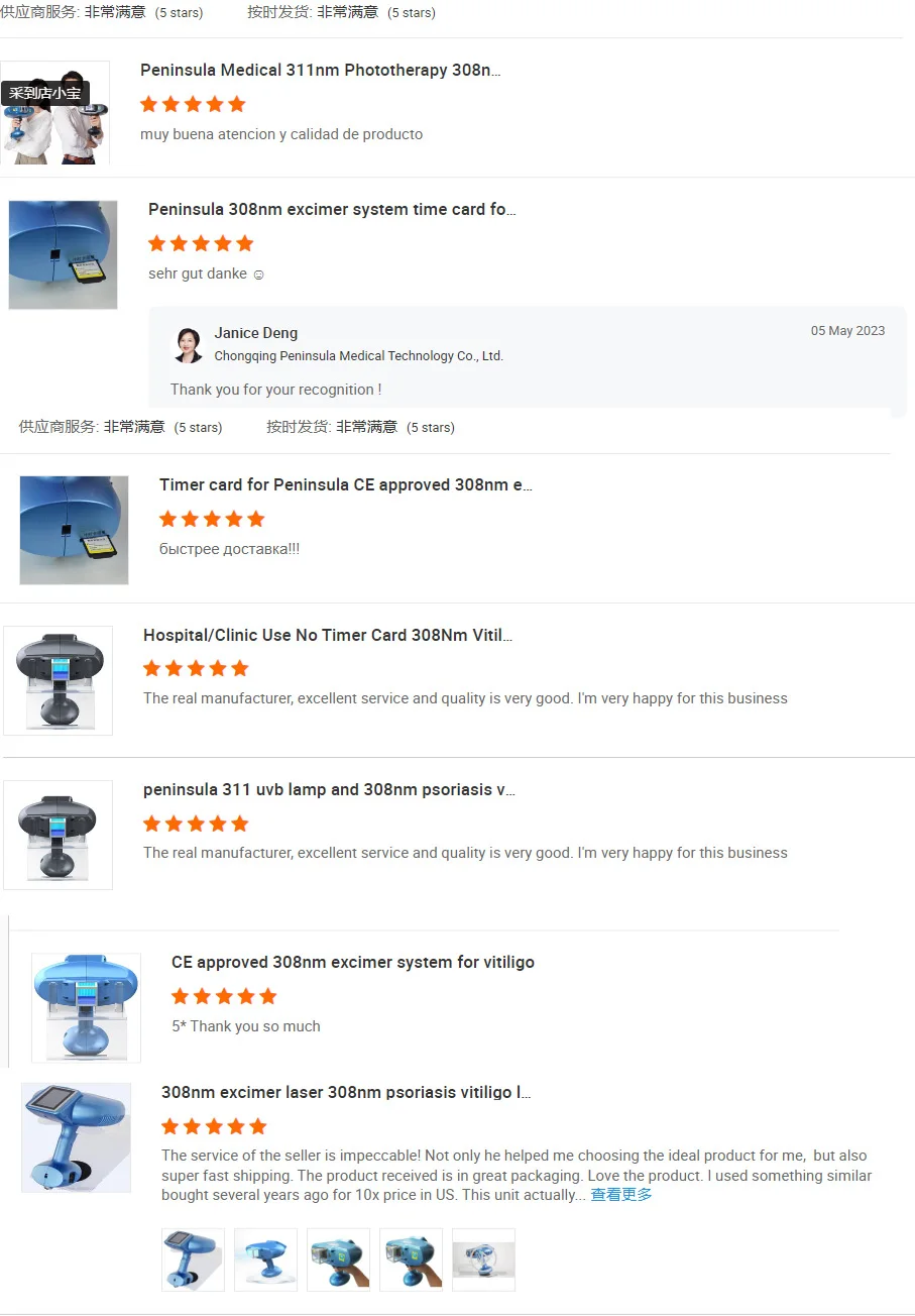 Peninsula 308 nm uvb Excimer Laser System Home Use Phototherapy UV Lamp Excimer Laser Vitiligo For Vitiligo Psoriasis Treatment