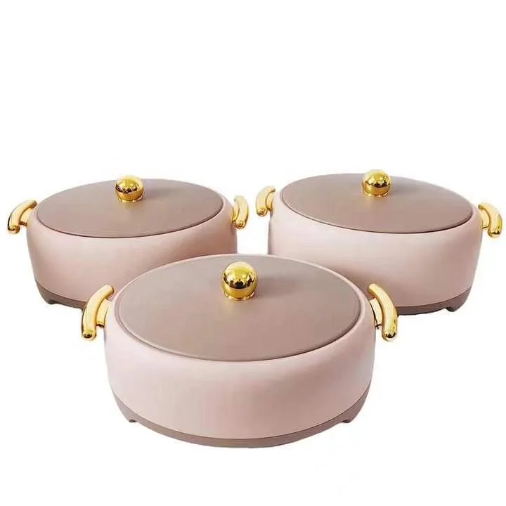 Bar Hotel 3Pcs Set Cooking Pot Set for Cookware 1.5L+2L+2.5L Kitchen Container Set Casserole Food Warmers