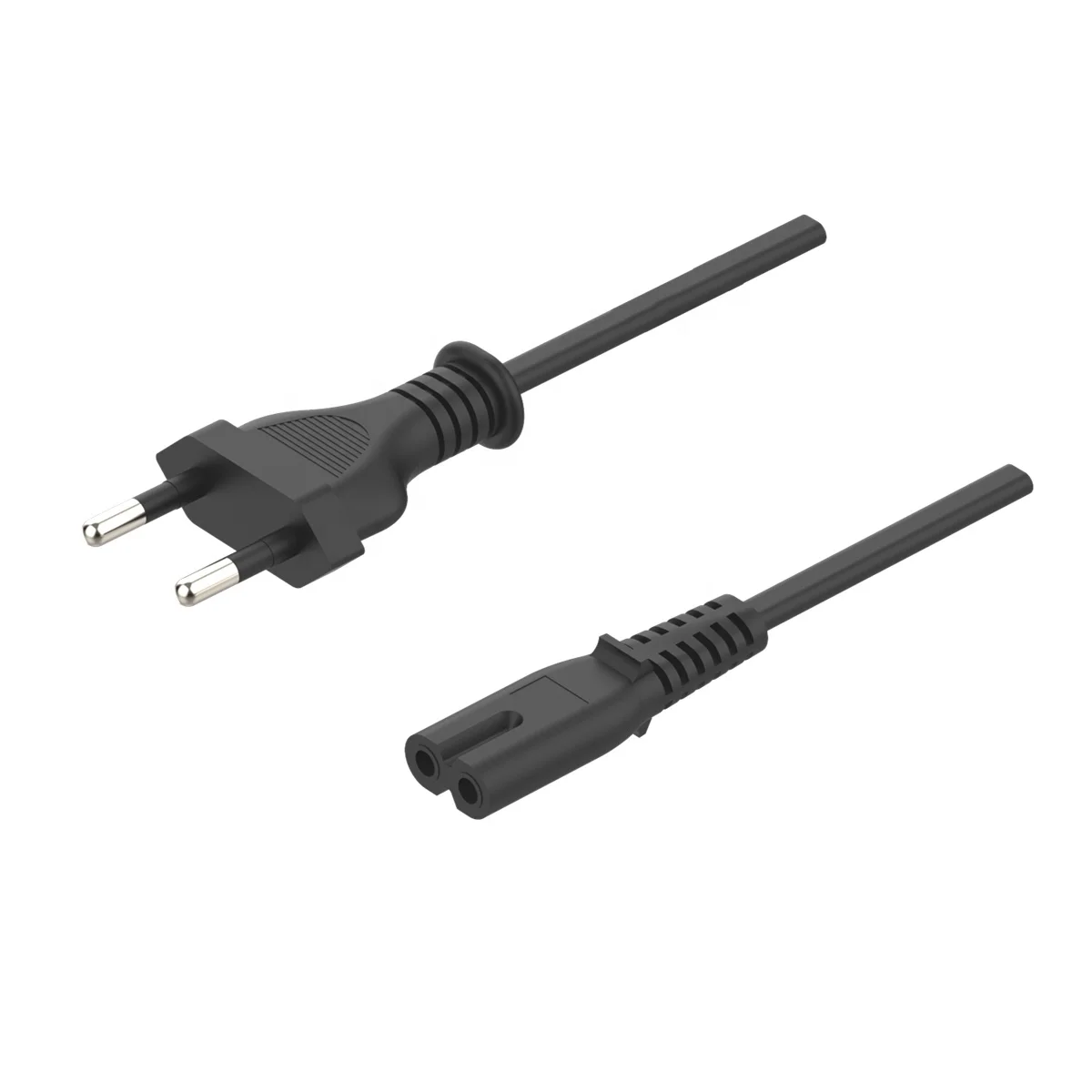 Custom power cord EU VDE 250V 2.5A AC Electric Wire Extension Cable IEC C7 two-Pin Prong Plug European Power Cable