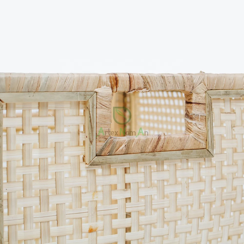 White rattan wicker cube storage basket square laundry basket/foldable storage box and drawer organizer/cube shelf storage bins