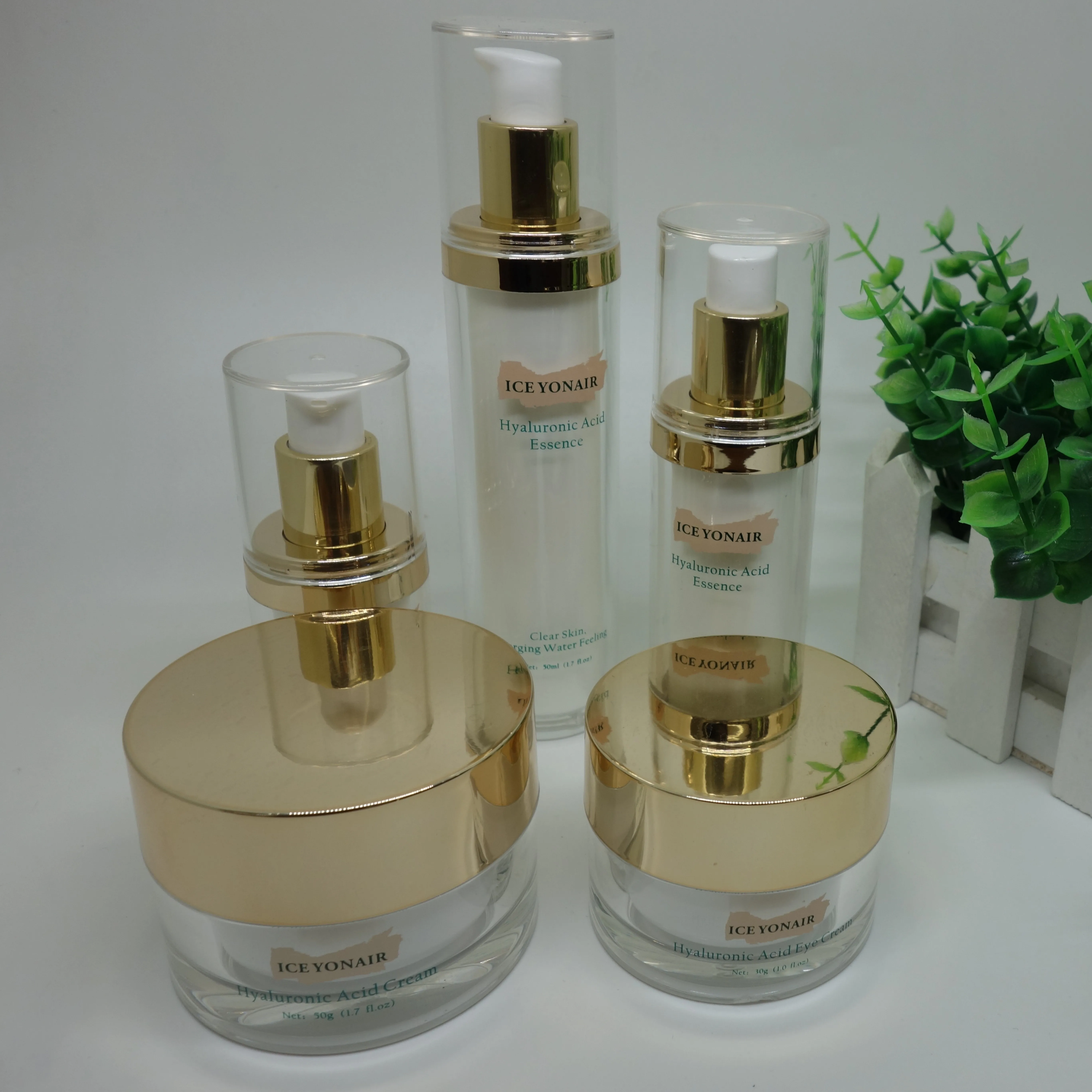 Acrylic round 30g PET Skin Care Bottle Airless Emulsion Pump Cosmetic Package Lotion Face Mask Liquid Customizable Logo Seal