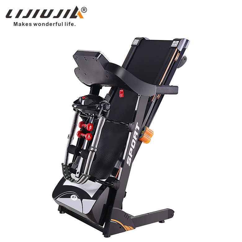 Professional Multifunctional  2 in 1 Indoor House Fit Foldable Treadmill With Massager