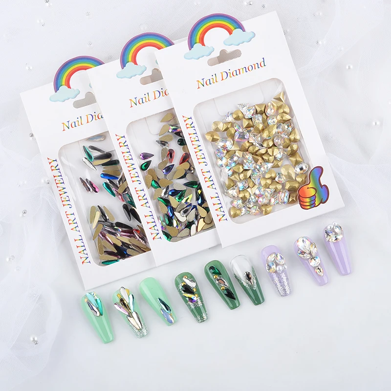 Beautiful Shiny nail diamond rhinestones Bag pack for Nail Art Decoration