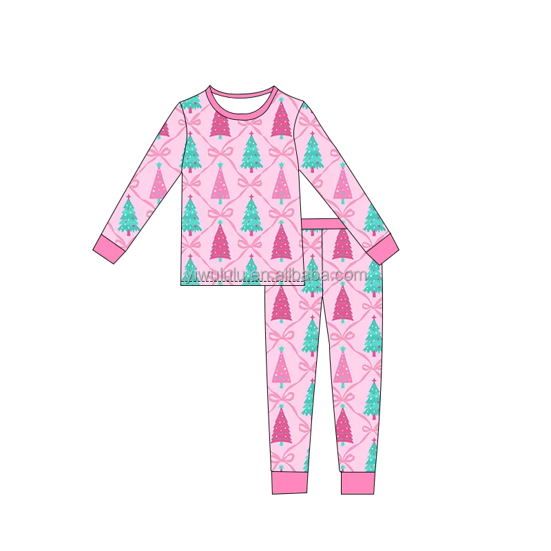 High-quality Bamboo Fiber Fabric Long-sleeved Trousers Holiday Home Two-piece Set