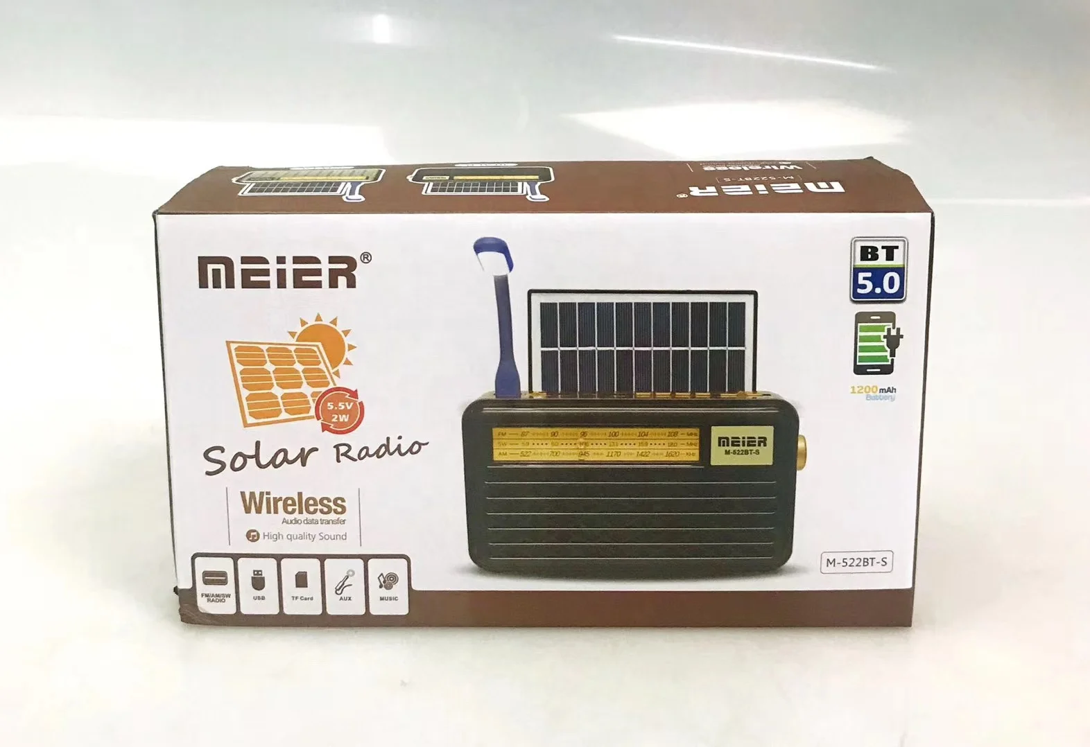  Meier M-522BT-S FM AM SW 3 полосы радио USB/TF карта музыкальный плеер встроенный синий зуб динамик с солнечной