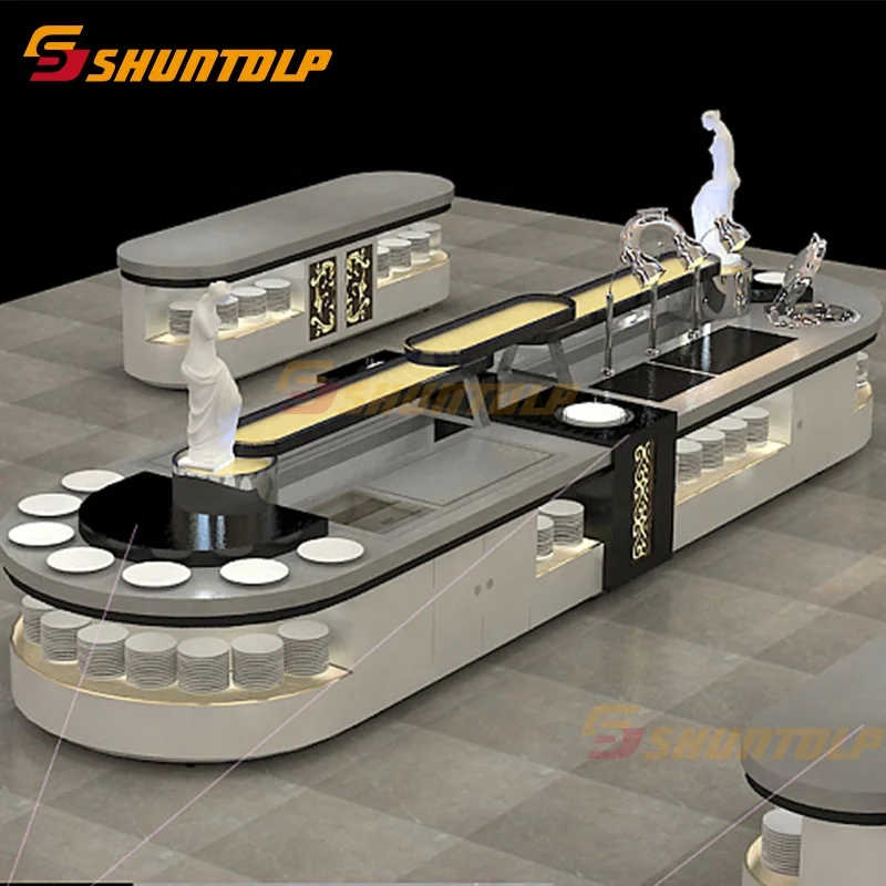Роскошный коммерческий комбинированный стол для салата буфета бара витрина холодильник современный отеля буфет суши счетчик оборудование дизайн