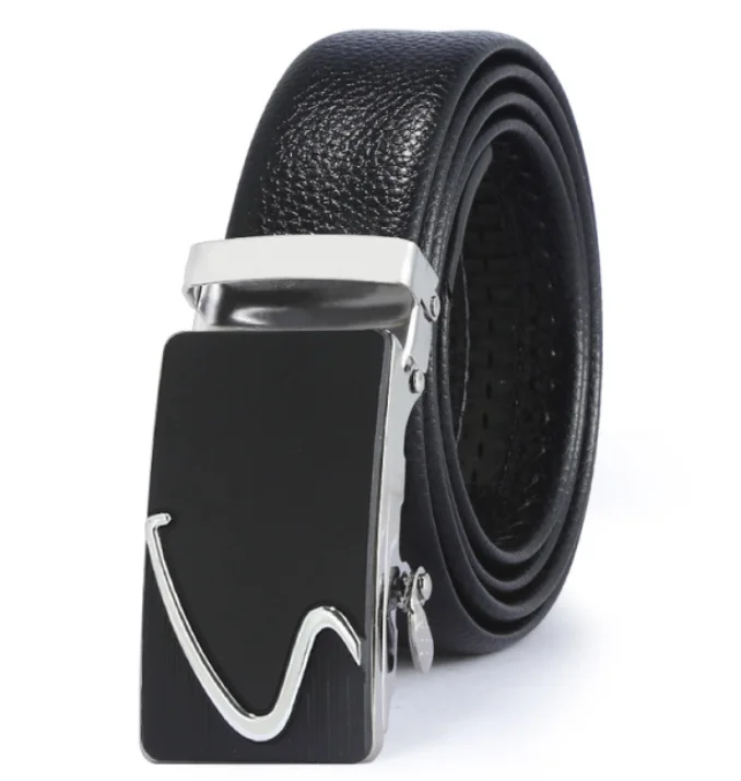 New Product mens automatic buckle belts for men Genuine Leather belt custom logo LQbelt factory