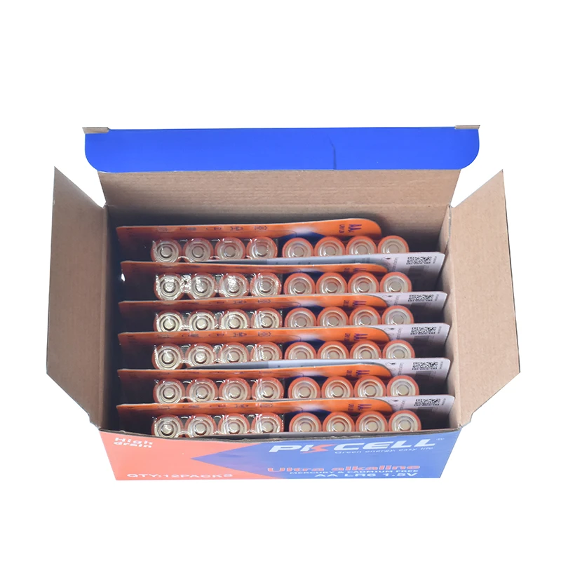 Made in china high capacity PKCELL AA lr6 1.5V alkaline battery ultra am3 dry batteries for fingerprint door lock
