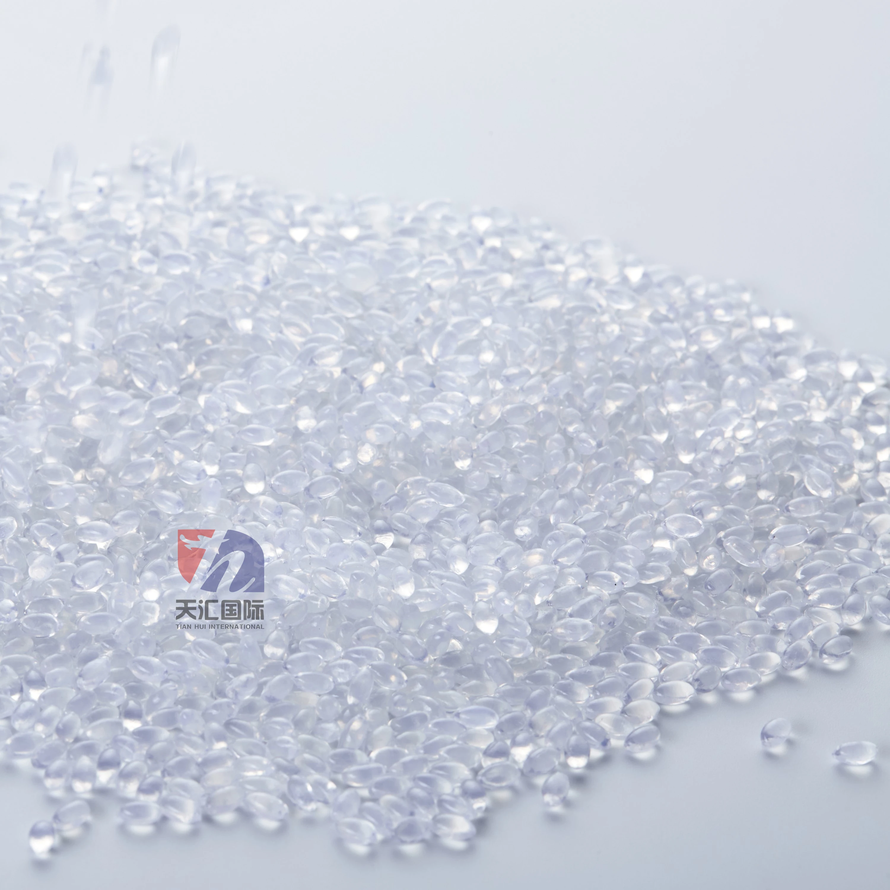 Fully transparent white hot melt adhesive colloidal particle for packaging products film-coated products metals and plastic