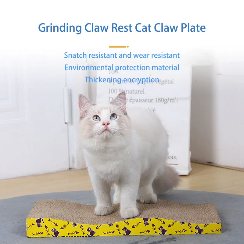 Interactive Toys Toy Set Scratcher Nip Natural Cardboard Pad Premium Textures Durable Scratching Reversible Scratch Board