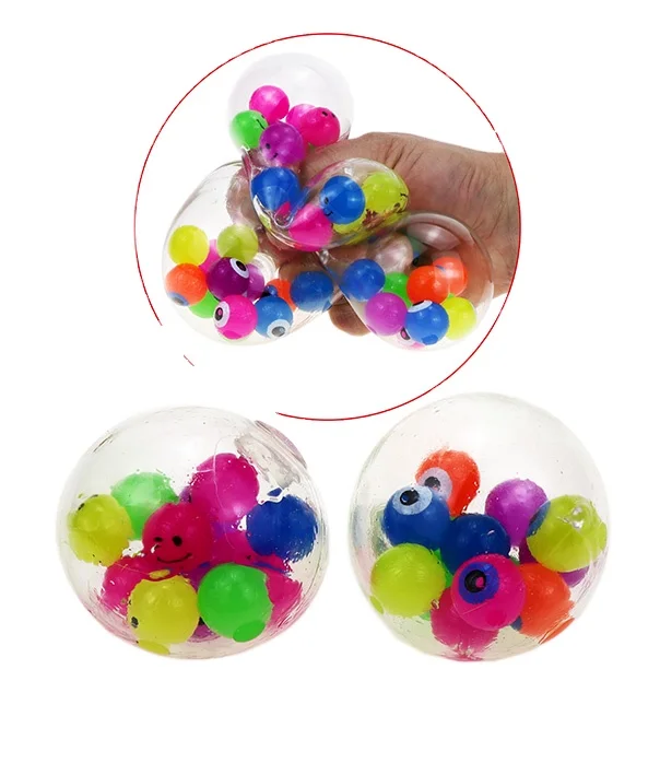 Squeeze ball 65mm TPR  squishy ball in ball toys for kids