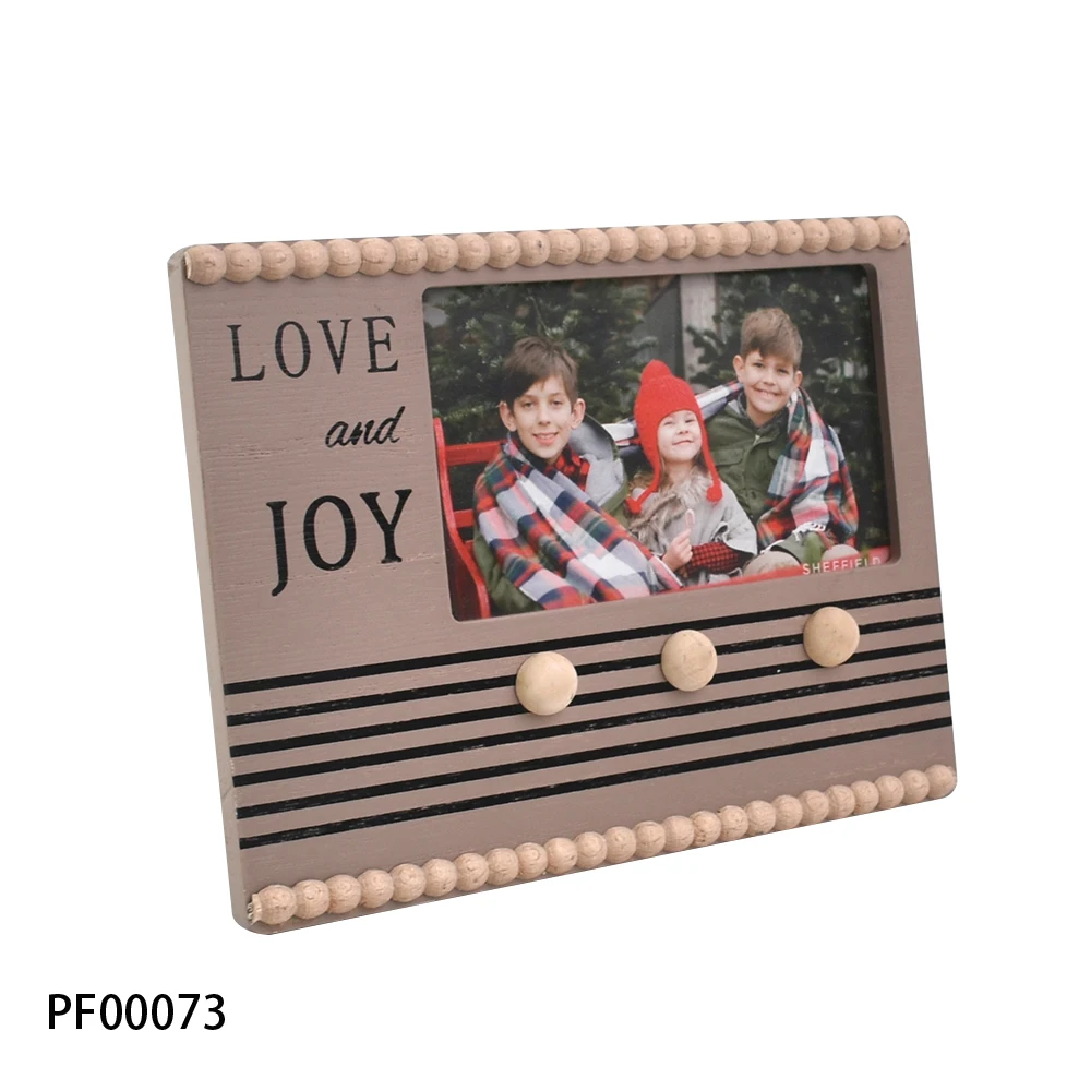 Happy Christmas harvest High quality wooden craft photo frame stand desk art