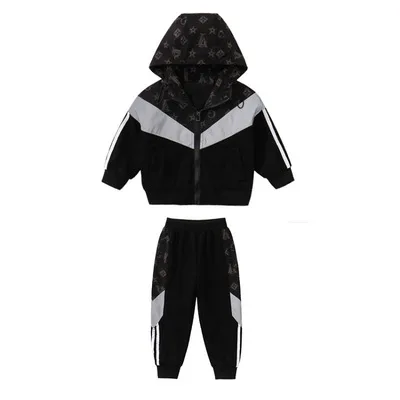 Fall Children Wear Fashion Sports Wear Boys Clothing Sets Hooded Jacket Pants 2Pcs Kids Clothing