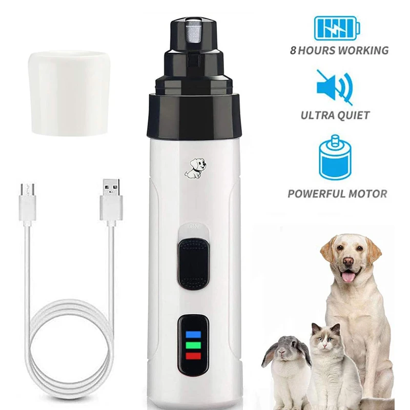 High Quality Pet Nail Grinder Rechargeable Electric Dog Nail Trimmer Grinder Low Noise Pet Nail Trimmer Grinder