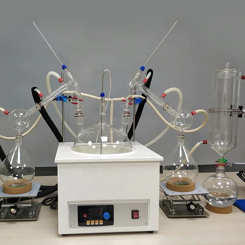 Домашнее вакуумное дистилляционное оборудование для короткой дистилляции 10 л с адаптером клапана