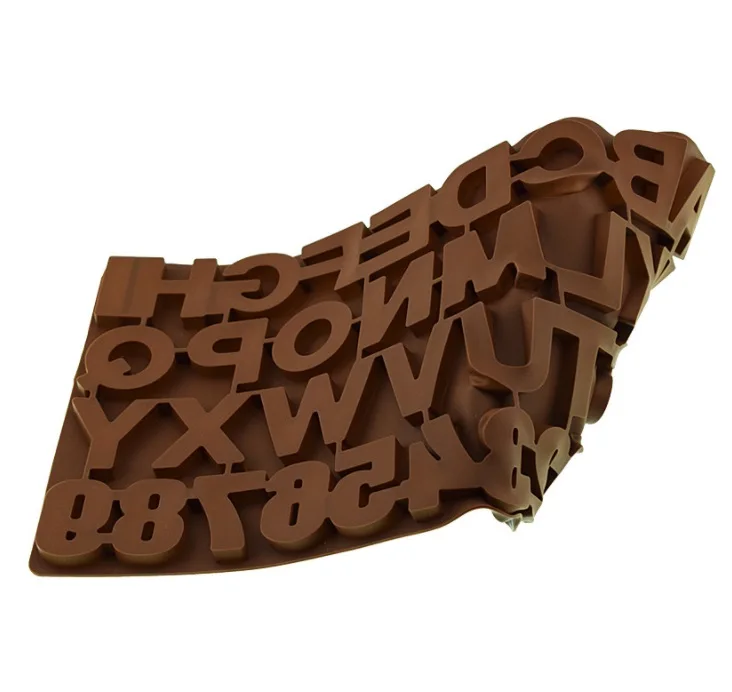 English Letter And Digit Funny Silicone Mold Candle Making for Homemade Chocolate Mold Silicone Ice Mold