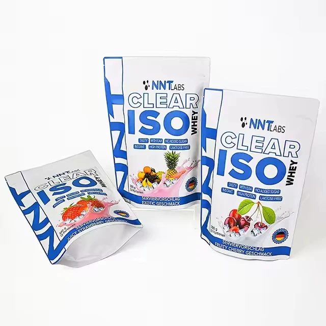 Full Color Printed Moisture Proof Matte Stand Pouch Resealable Doypack Healthcare Supplements Whey Protein Powder Foil Bag