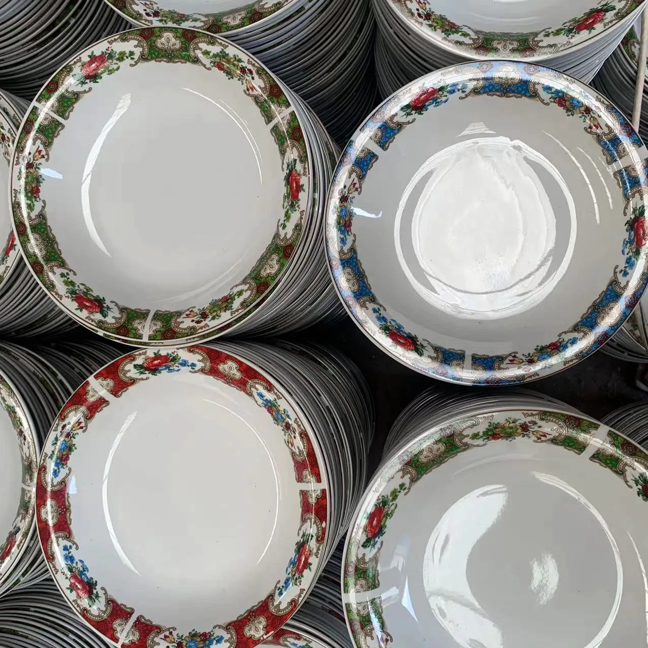 Hot Selling Customized Decal Ceramic Dinnerware Tableware Porcelain Dinner Plates Soup For Home Hotel