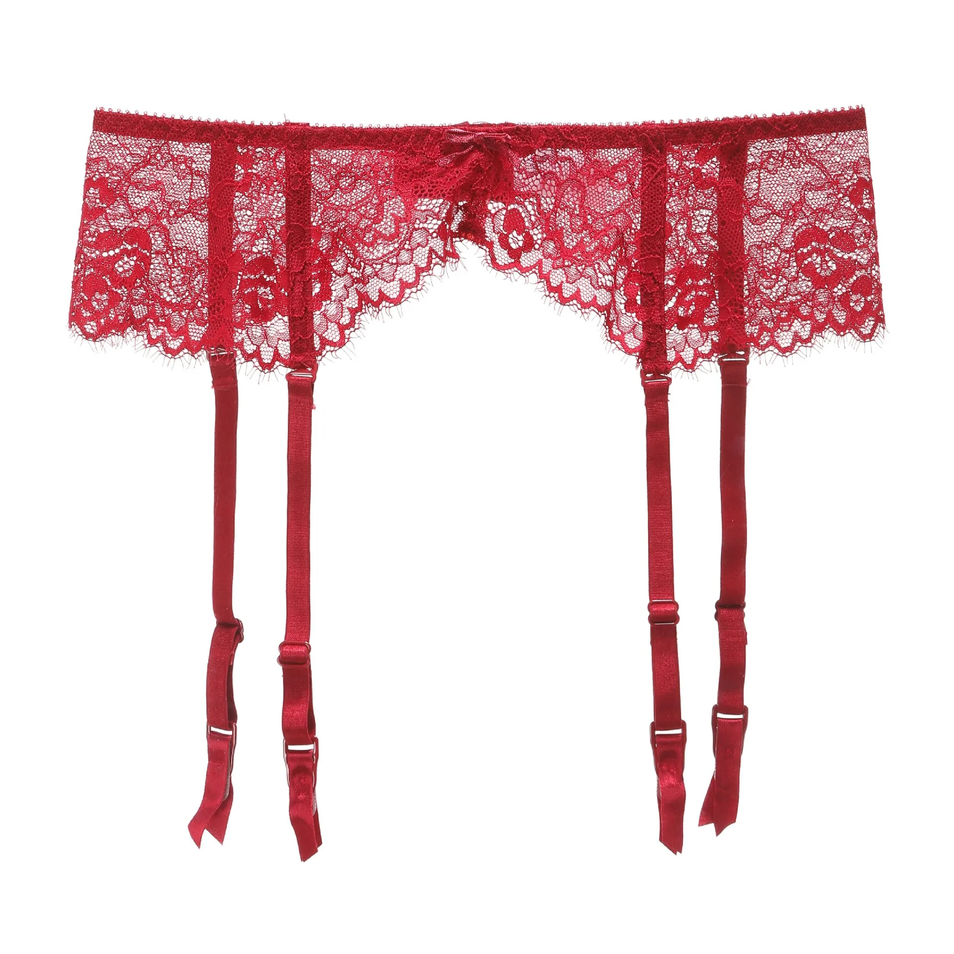 Eyelashes lace garter belt women lingerie set panties matching garter belt