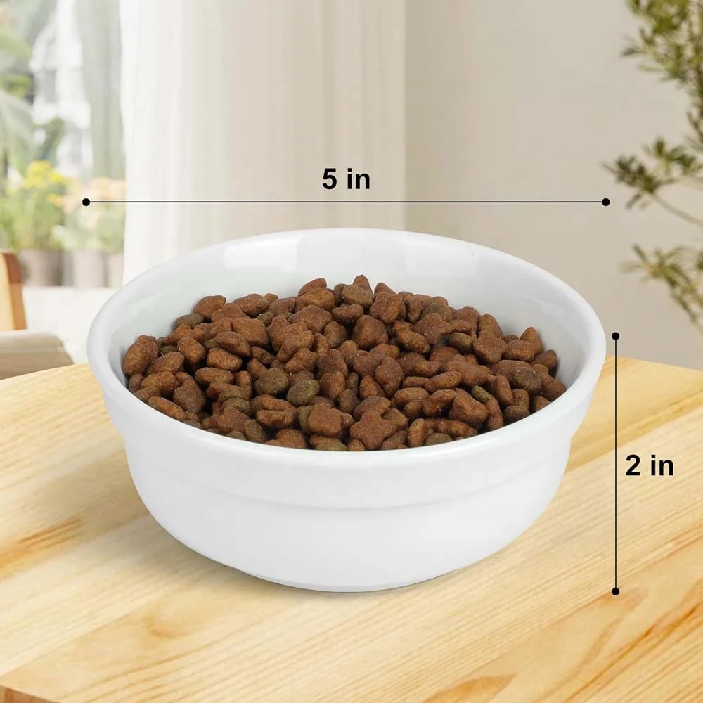 5inch  Ceramic Pet Bowl Set,High Premium Stoneware Dog Bowl Cat Bowl for Food and Water,Customized Pet Bowl Sets